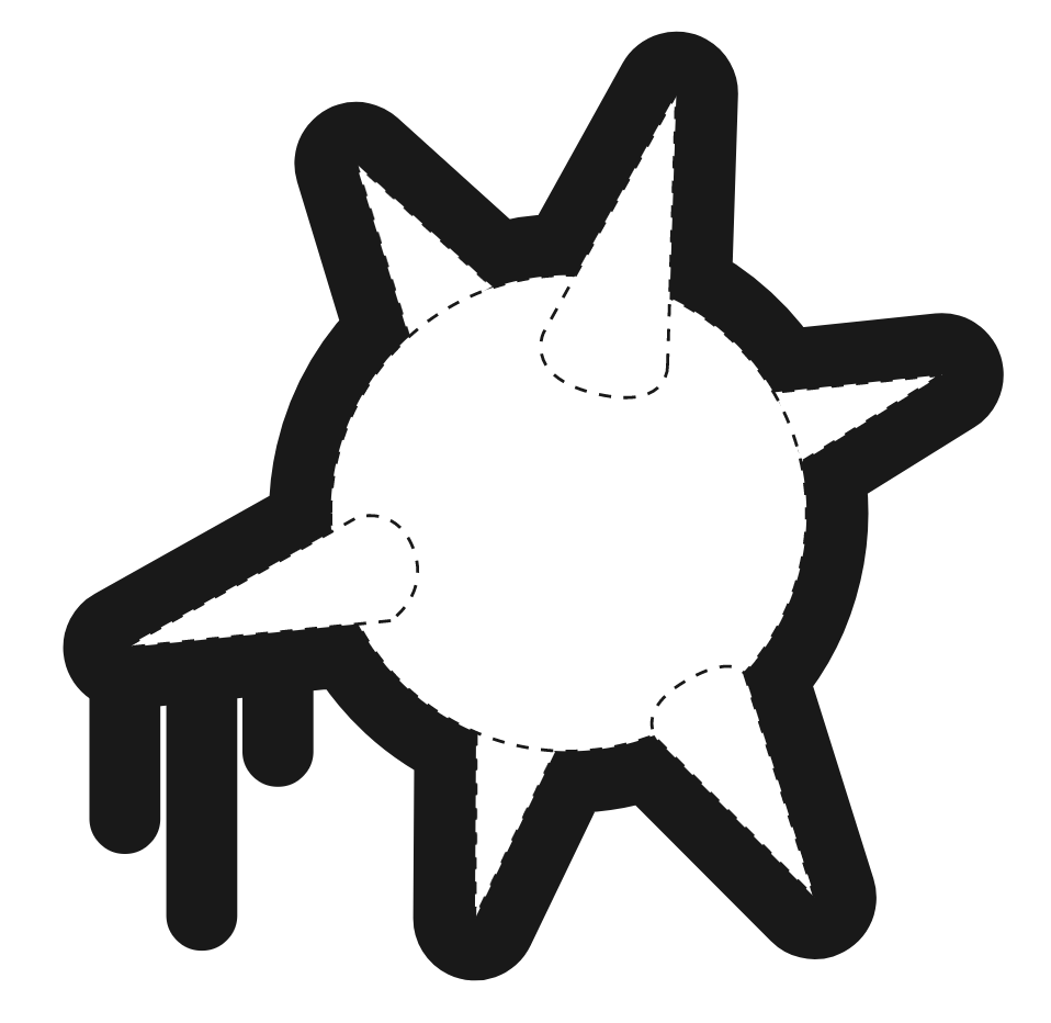 Bitcoin Pinata logo: a pinata drawn as a burst star